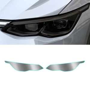 Headlight TPU Film Protector Sheet Sticker Pre-Cut Shape For Volkswagen Golf MK8 - Picture 1 of 8