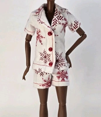 Conjunto de pijama ropa muñeca hecha a mano de Navidad para muñecas de 11,5 pulgadas Foto 1 de 4