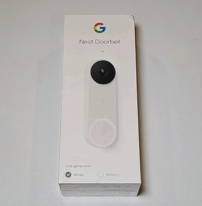 Google Nest Timbre (con cable, 2da generación) Video Timbre Cámara de seguridad - Nieve NUEVO - Imagen 1 de 2