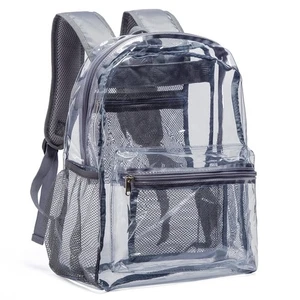 Clear Backpack Heavy Duty PVC Transparent Backpack with Reinforced Strap for ... - Picture 1 of 6
