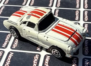 Kidco Vintage 56 Chevrolet Corvette Diecast Car Red Racing Stripes Hood Opens - Picture 1 of 6