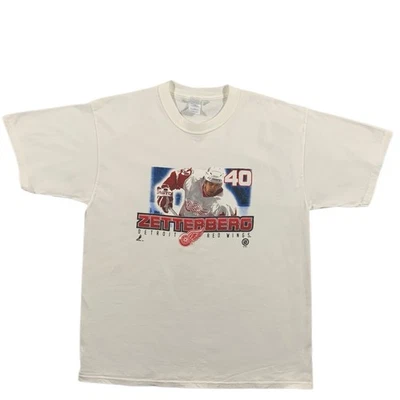 Vintage 2000s Detroit Red Wings Henrik Zetterberg NHL Hockey T Shirt Size XL - Image 1 of 4