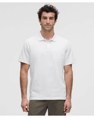 Polo M4-03 Nuevo con Etiquetas Talla XL Lululemon Hombre Algodón Piqué Manga Corta Blanco Foto 1 de 4