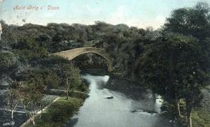 Auld Brig o' Doon Ayr Scotland Aerial View 1906 Postcard - Picture 1 of 2
