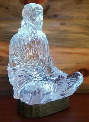 Estatua de Jesús para Decoración del Hogar 8 Cristal - Estatua de Meditación Decoración de Jesús con LED Foto 1 de 4