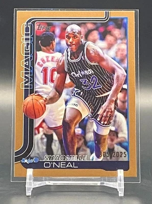 2025-26 Topps Shaquille O'Neal Gold #/2025 Orlando Magic HOF #260 - Изображение 1 из 3