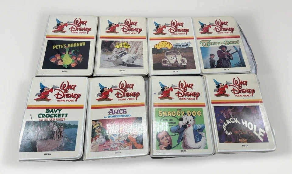 Beta Disney lot of 8 Pets Dragon, Shaggy Dog, Treasure Island, Love Bug, Herbie - Image 1 of 4