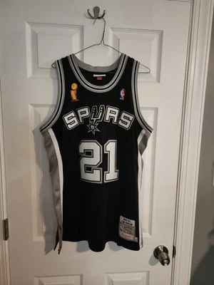 100% Authentic Mitchell & Ness 02/03 DUNCAN San Antonio SPURS JERSEY Sz 44 L  - Image 1 of 4