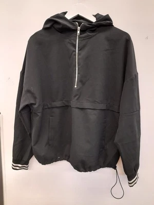 Sudadera con capucha para mujer Avia negra talla L manga larga media cremallera Foto 1 de 4