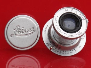 Lente Elmer recubierta Leica LTM 5 cm f:3,5 con tapa frontal, VENDEDOR DE EE. UU. "LQK" - Imagen 1 de 3