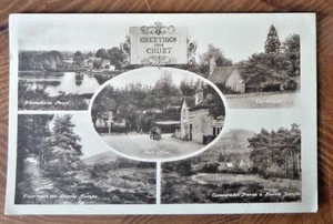 Postcard Greetings From Churt Post Office 1948 Beacon Hill Hindhead Sleaford - Picture 1 of 2