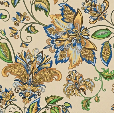 Oriental Florals - Paquete de 20 servilletas de papel tamaño almuerzo Foto 1 de 2