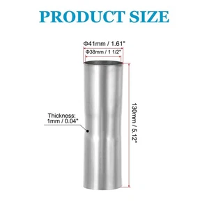 Conexión de tubería de identificación de 1 1/2" (38 mm) 304 conectores de acoplamiento de acero inoxidable 130 mm ↑ - Imagen 1 de 5