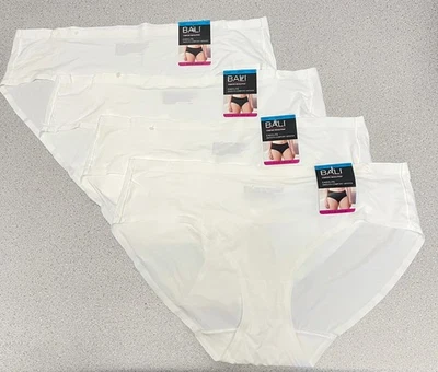 Bali Comfort Revolution Hipster Panty 2XL 9 2X Easylite DFEL63 NEW 4 Pack WHITE - Image 1 of 4