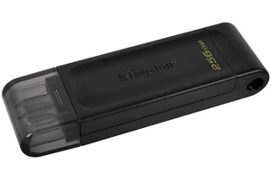 Kingston– DataTraveler 70 USB-C Stick 128GB, USB 3.2, Schwarz, kompakt & schnell - Bild 1 von 5