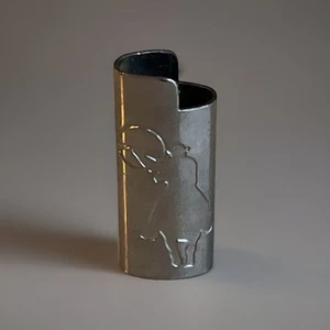 Custodia in metallo Marlboro vintage da collezione per accendino Bic - Foto 1 di 5