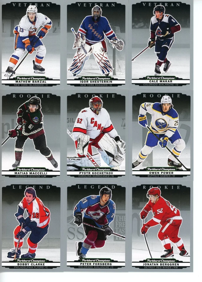 U PICK LOT 2023 2022-23 22-23 Parkhurst Champions SILVER BASE RC SP card set - Image 1 of 1