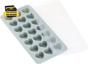 Heart Shaped Ice Cube Trays with Lid, Chocolate Mold, Easy Release Ice Trays, 21 - Picture 1 of 8