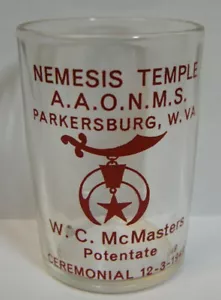 Parkersburg, WV. NEMESIS TEMPLE. McMasters - Potentate Ceremony GLASS 1949. NoR - Picture 1 of 6