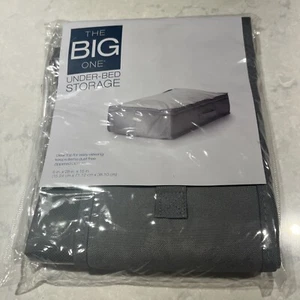 Flexible Zippered Under Bed Storage Bag Large Underbed Clothes 28x 15x6" - Picture 1 of 4