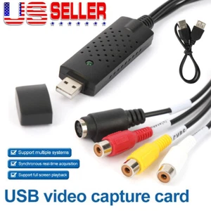 USB 2.0 Audio Video VHS to DVD VCR PC HDD Converter Adapter Digital Capture Card - Afbeelding 1 van 13