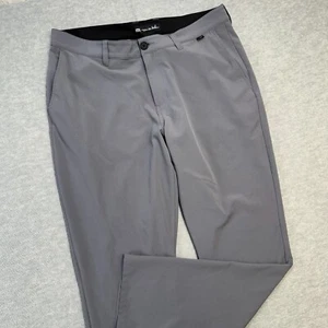 Travis Mathew Pants Mens 34 (35x31) Gray Right On Time Lightweight Golf Stretch - Picture 1 of 12