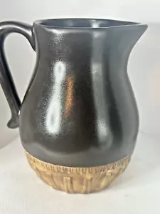 VTG Tender Heart Treasures Ceramic Pitcher Brown With Tan Bottom 6 1/2"H vintage - Picture 1 of 8