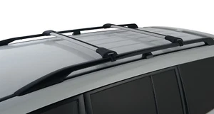 Rhino Pair Stealth Roof Racks MITSUBISHI Pajero Factory Rails 2006 on - Picture 1 of 2