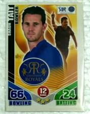 RARE IPL TOPPS 2011 CRICKET ATTAX  SHAUN TAIT RAJASTHAN ROYALS    1st EDI.
