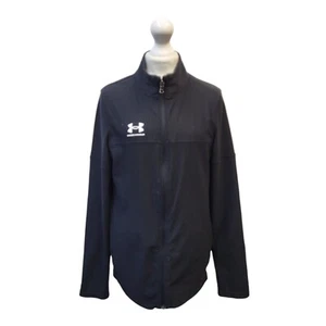 Under Armour Black Zipped Tracksuit Top UK Boy's Size Large J621 - Picture 1 of 5
