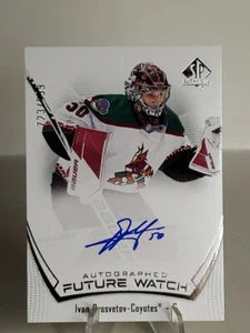 2021-22 SP Authentic Future Watch Auto Ivan Prosvetov /999 Yotes Utah RC - Imagen 1 de 4