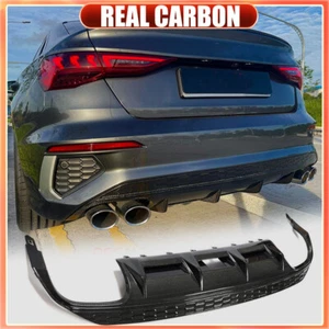 For Audi A3 S-LINE S3 8Y Sedan 21UP REAL CARBON Rear Bumper Diffuser Lip Spoiler - Bild 1 von 15
