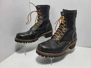 Botas de Combate Wolverine Logger De Colección Para Hombre Talla 8 E Cuero Negro - Imagen 1 de 10