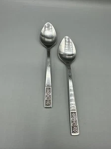 Imperial International Cortina Teaspoon Stainless Korea IIC Flatware Lot/2 - Picture 1 of 8