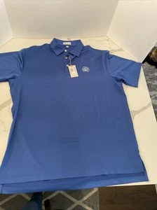 MENS BLUE PETER MILLER POLO SHIRT SIZE XL Harriman Bowl Invitational - Picture 1 of 5