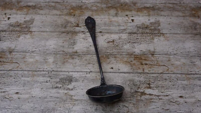 Vintage Suppenkelle groß 90er versilbert antik Jugendstil - Bild 1 von 4