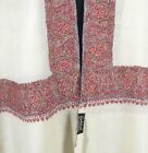 Ivory Wrap Kashmiri Hand Emroidered Shawl 100% Cashmere Daur Embroidery Pashmina