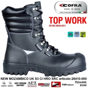 STIVALE ANTINFORTUNISTICA COFRA NEW MOZAMBICO UK S3 CI HRO SRC pelle stampata - Imagen 1 de 10