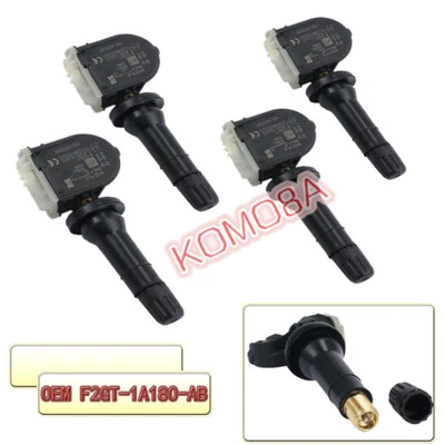 Sensor de presión de neumáticos Tmps F2GT-1A180-AB 4 PIEZAS para Ford F-150 Edge Mustang Foto 1 de 4