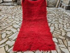Turkish Handknotted Rug,Vintage Shaggy Rug,Home living Rug,Red Colors Rugs