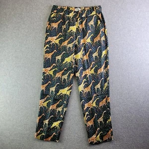 J Crew Pants Womens 4 Blue Giraffe Print Silk Twill Pull On Ankle Fall 2020 NWT - Picture 1 of 18