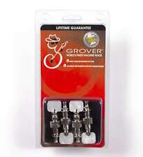 Grover 120N Planetary Geared Banjo Pegs, Set of 4 Nickel Square Pearloid buttons