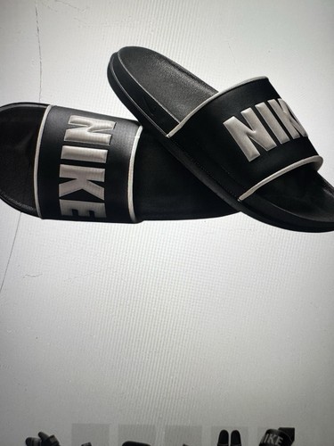 Nike Sandalo Uomo Donna OffCourt Slide Nero Bianco Taglia 7 M 8 W