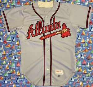 Authentic Vintage Wilson 1988 MLB Atlanta Braves Charlie Puleo Baseball Jersey - Picture 1 of 5