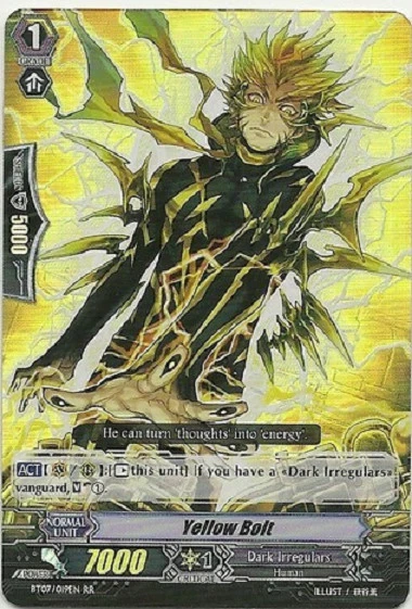 CARDFIGHT VANGUARD YELLOW BOLT (DARK IRREGULARS) BT07/019EN RR FOIL - Image 1 of 1
