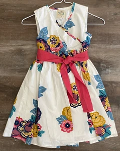 LITTLE JOULE CLOTHING ivory and multicolor floral dress~size 6Y~sleeveless~6~ - Picture 1 of 3