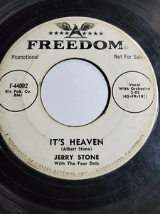 JERRY STONE & GROUP: my baby / it's heaven FREEDOM 7" PROMO GOOD F16 - Bild 1 von 1