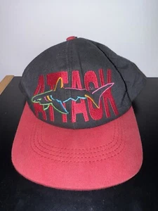 Greg Norman Attack Hat Black Red Adjustable - Picture 1 of 3