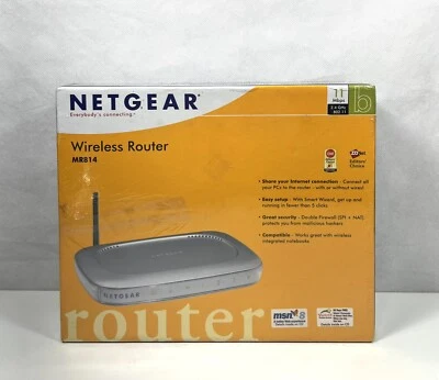 Netgear MR814 V2 11 Mbps 4-Port 10/100 Wireless B Router Sealed New - Image 1 of 4