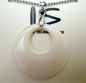 Hawaiian Buffalo Bone Pendant w/ 18kgp Metal Ball Chain Necklace 18" # 50073 - Picture 1 of 1